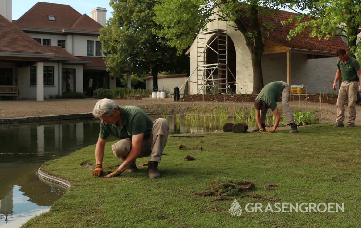 Zelf graszoden leggen van en Groen